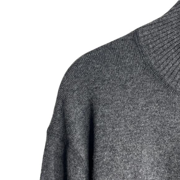 1-16 FORTE CASHMERE Men's Sweater Zip Henley Charcoal-Gray Size XXL - Picture 5 of 11